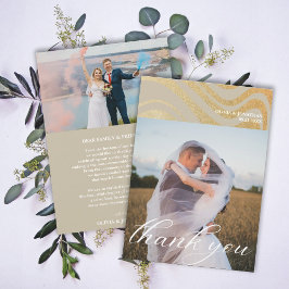 Cartões de agradecimentos de Casamento de Fotos Do