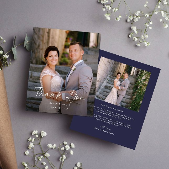 Cartões de agradecimentos de Casamento de Fotos do (Criador carregado)