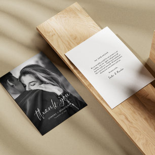 Cartões de agradecimentos de Casamento de Fotos do