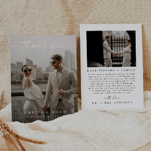 Cartões de agradecimentos de Casamento de Fotos do