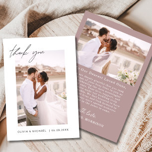 Cartões de agradecimentos de Casamento de Fotos do