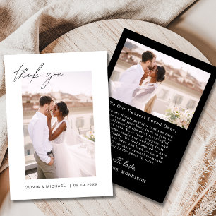 Cartões de agradecimentos de Casamento de Fotos do