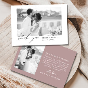 Cartões de agradecimentos de Casamento de Fotos do