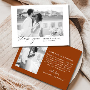 Cartões de agradecimentos de Casamento de Fotos do