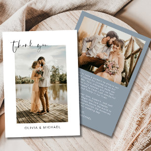 Cartões de agradecimentos de Casamento de Fotos do