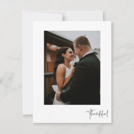 Cartões de agradecimentos De Casamento De Fotos El