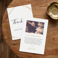 cartões de agradecimentos de casamento de fotos ge