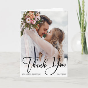 Cartões de agradecimentos de Casamento de Fotos Ma