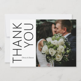 Cartões de agradecimentos de casamento de fotos mo
