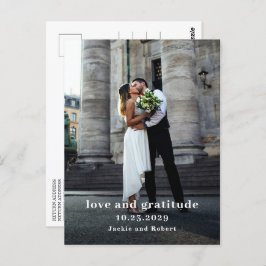 Cartões de agradecimentos de Casamento de Fotos Mo