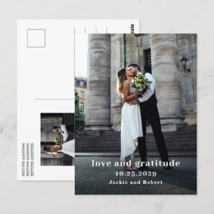 Cartões de agradecimentos de Casamento de Fotos Mo