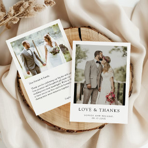 Cartões de agradecimentos de Casamento de Fotos Mo