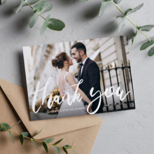 Cartões de agradecimentos de casamento de guião di