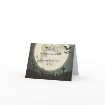 Cartões de agradecimentos de casamento de Hallowee