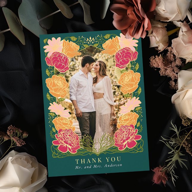 Cartões de agradecimentos de Casamento de Jardim E (Criador carregado)