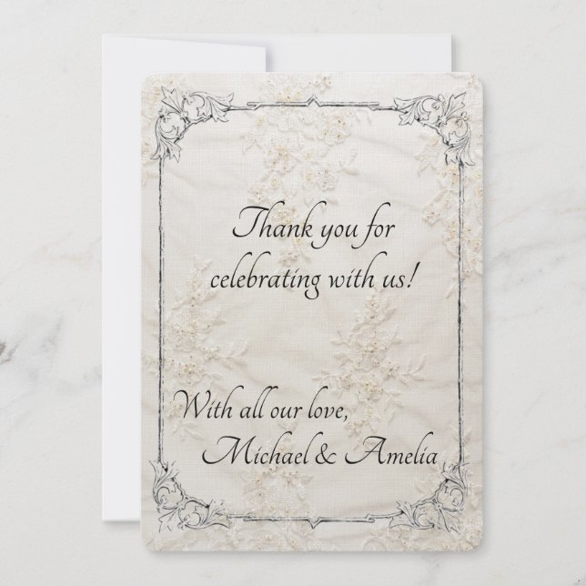 Cartões de agradecimentos de Casamento de Locais B (Frente)
