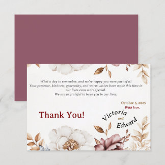 Cartões de agradecimentos de Casamento de Luxe, Pe