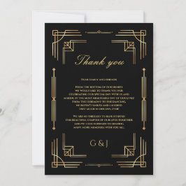 Cartões de agradecimentos de casamento de luxo do