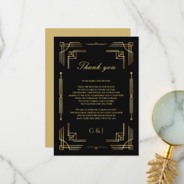 Cartões de agradecimentos de casamento de luxo do