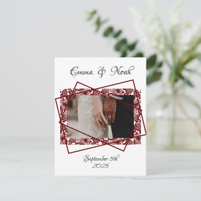 Cartões de agradecimentos de Casamento de Modelo M (Em pé/Frente)