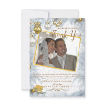 Cartões de agradecimentos de Casamento de Natal Br