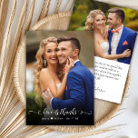 Cartões de agradecimentos de Casamento de Obrigado<br><div class="desc">Boho Moderno Calliografia Chic Script Wedding 2 Foto Cartões de agradecimentos. modelo obrigado de na moda com uma foto vertical de cheio na frente com o texto "Amor e Obrigados" em uma risca branca, com letras de tipografia tipográficas, com uma letra de rabo de inchaço branco na imagem. Um pequeno...</div>