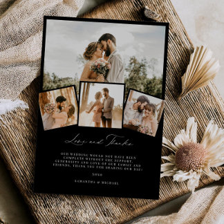 Cartões de agradecimentos de Casamento de Obrigado