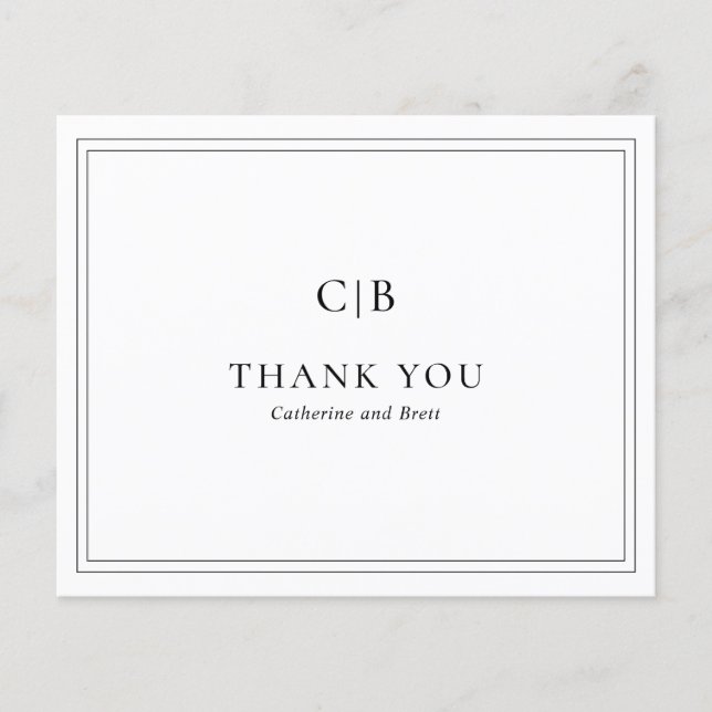 Cartões de agradecimentos de Casamento de Orçament (Frente)