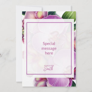 Cartões de agradecimentos De Casamento De Orquídea
