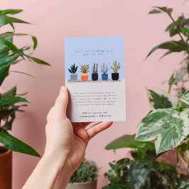 Cartões de agradecimentos de Casamento de Plantas