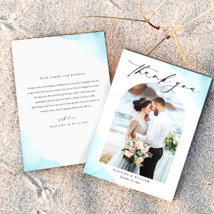 Cartões de agradecimentos de Casamento de Praia
