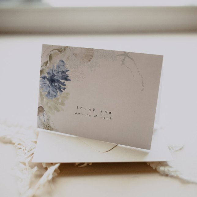 Cartões de agradecimentos de Casamento de Praia Tr (Criador carregado)