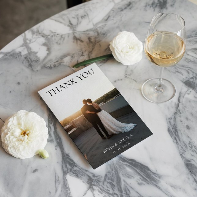 Cartões de agradecimentos de Casamento de Script C (Criador carregado)