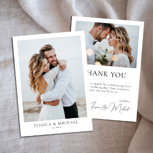 Cartões de agradecimentos de Casamento de Script d