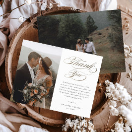 Cartões de agradecimentos De Casamento De Script D