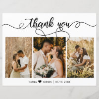 Cartões de agradecimentos de Casamento de Script d