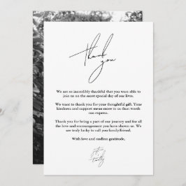 Cartões de agradecimentos de Casamento de Script M