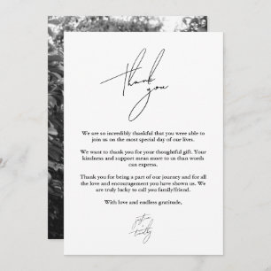 Cartões de agradecimentos de Casamento de Script M