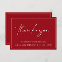 Cartões de agradecimentos De Casamento De Script V