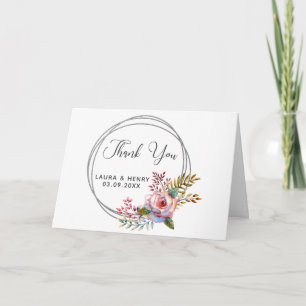 Cartões de agradecimentos De Casamento De Solo Flo