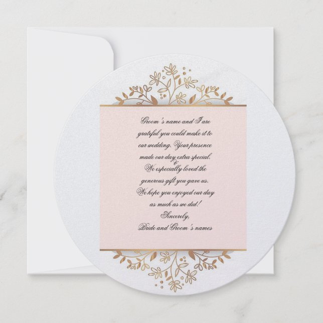 Cartões de agradecimentos de Casamento de Suavidad (Frente)