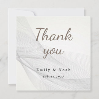 Cartões de agradecimentos de Casamento de Textura 