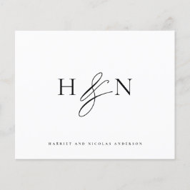 Cartões de agradecimentos de Casamento do Monogram