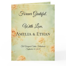 Cartões de agradecimentos De Casamento Dobrado Ele