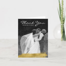 Cartões de agradecimentos de Casamento Dourado de
