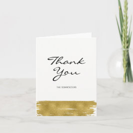 Cartões de agradecimentos de Casamento Dourado de