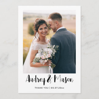 Cartões de agradecimentos de Casamento Duplo Lado 