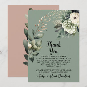 Cartões de agradecimentos de Casamento e Taupe de