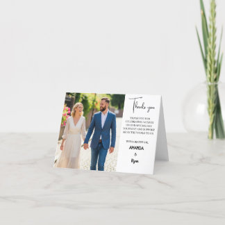 CARTÕES DE AGRADECIMENTOS DE CASAMENTO ELEGANTE - 