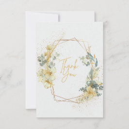 Cartões de agradecimentos de Casamento Elegante Az